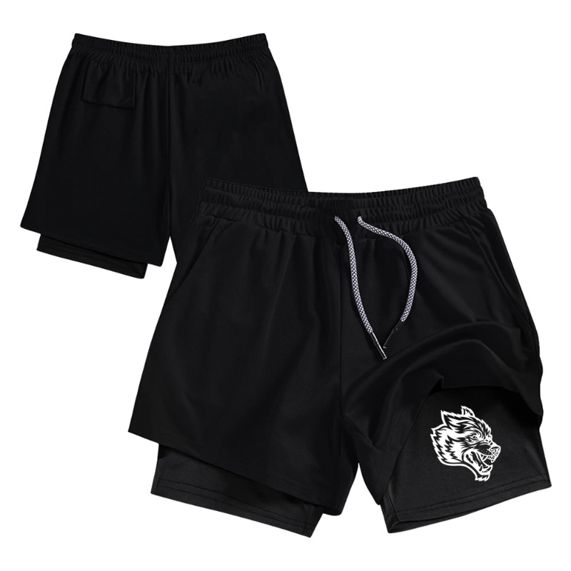 Compression Shorts Athletes - Streetwear Erkek Çift Katmanlı Şortlar Günlük