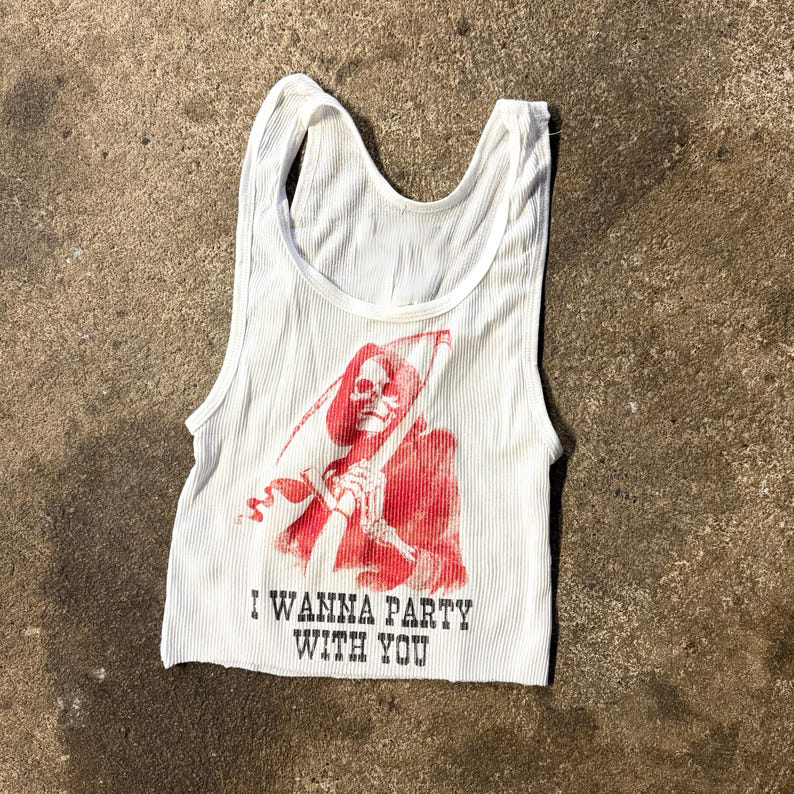 Tank Top Ribbed - Killer Party Vintage'dan İlham Alan Grafikli