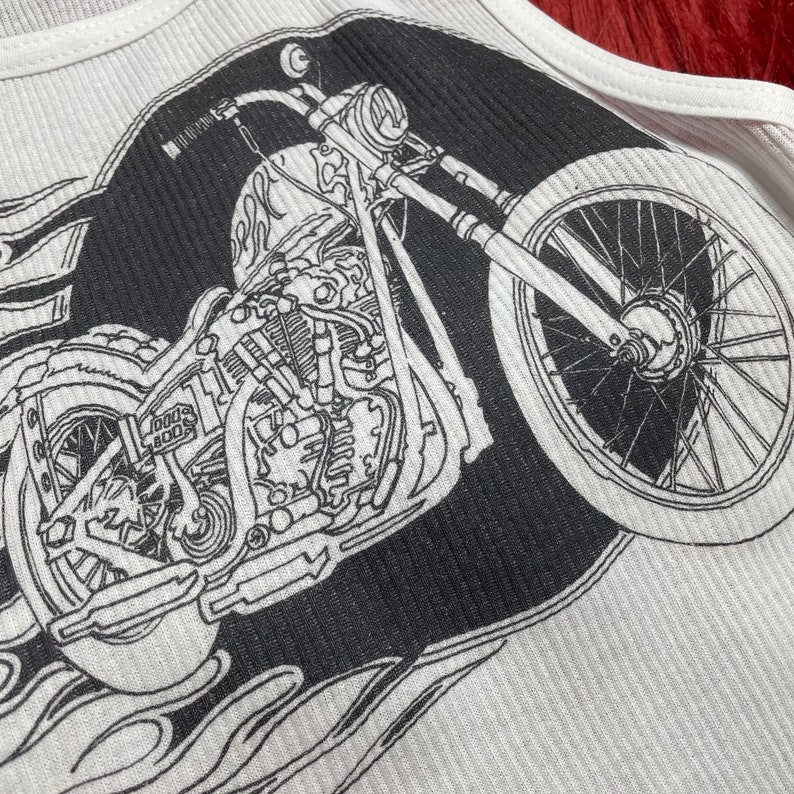 Flamin' Motorcycle Vintage Esi - Tank Top Ribbed incelemesi ve fiyatı